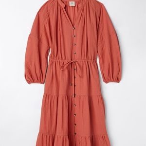 Coconut Grove Button-front Tiered Dress